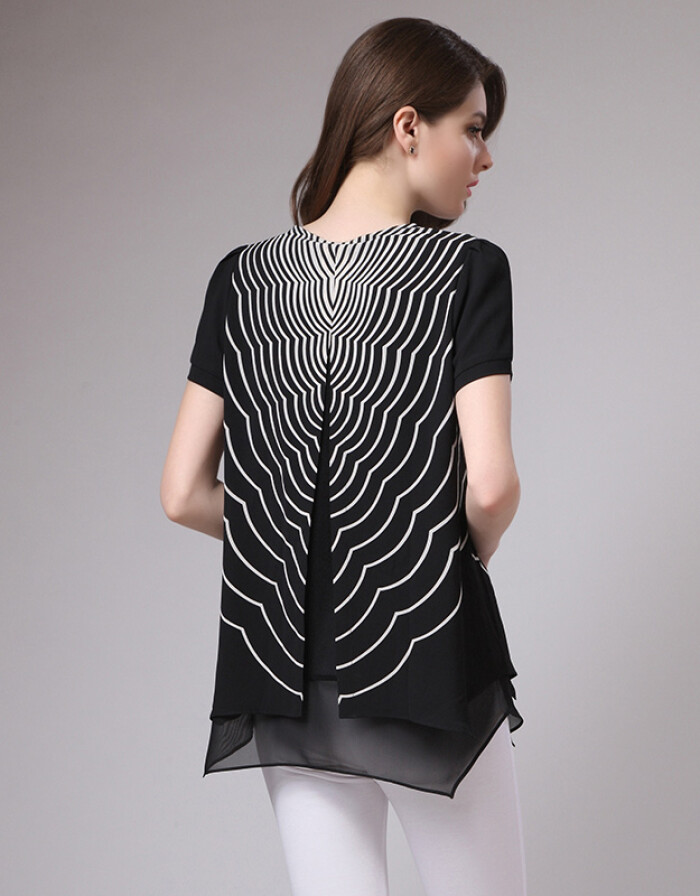 优雅随性，自在绽放——HUNNZ 2016新款印花雪纺衫穿搭解析